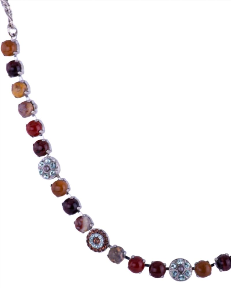 Front of a size O/S Medium Pavé Necklace in M3103 - Terra in M3103 - Terra by Mariana. | dia_product_style_image_id:329677